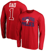 Philadelphia Phillies Father's Day #1 Dad Long Sleeve T-Shirt - Red