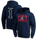 Atlanta Braves Father's Day #1 Dad Pullover Hoodie - Navy