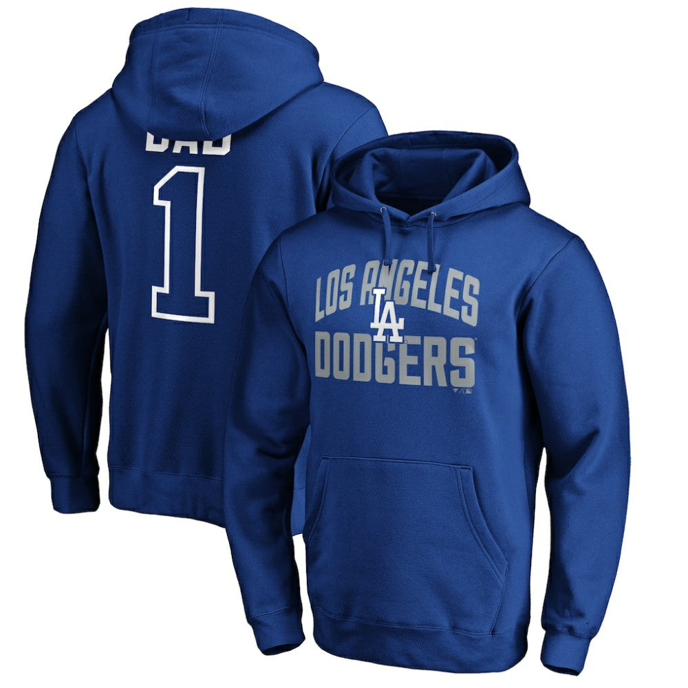 Los Angeles Dodgers Father's Day #1 Dad Pullover Hoodie - Royal