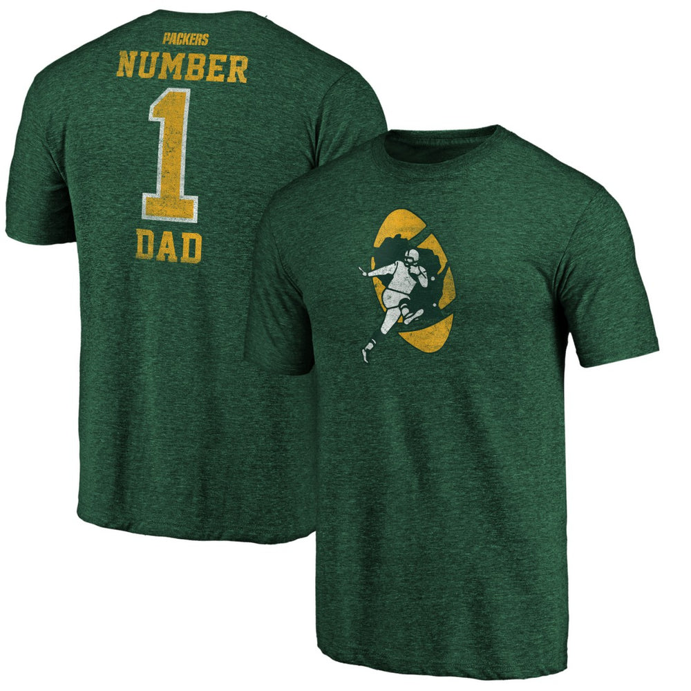 Green Bay Packers #1 Dad Team Logo T-Shirt - Green cheap