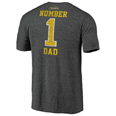 Pittsburgh Steelers #1 Dad Team Logo T-Shirt - Charcoal for sale