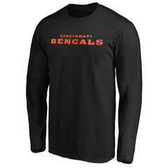 Cincinnati Bengals #1 Dad Long Sleeve Team Logo T-Shirt - Black sale