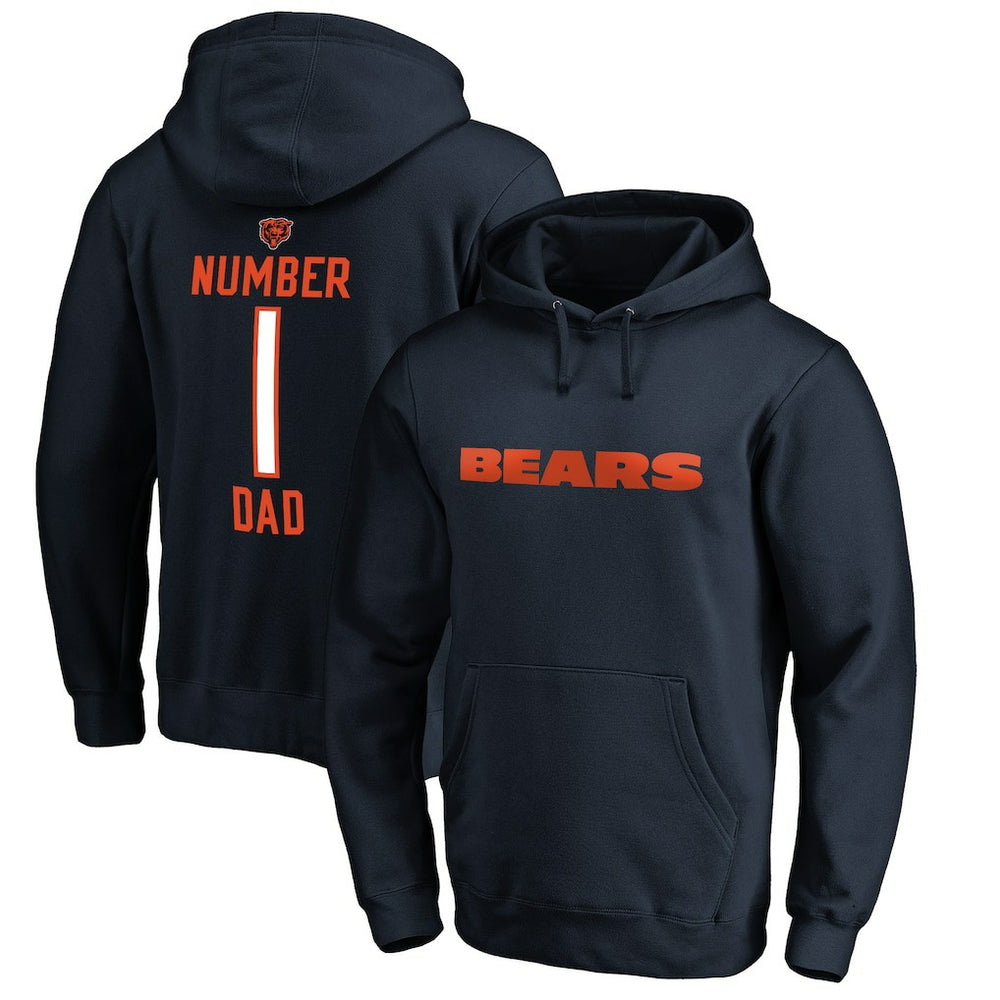 Chicago Bears #1 Dad Pullover Hoodie - Navy online