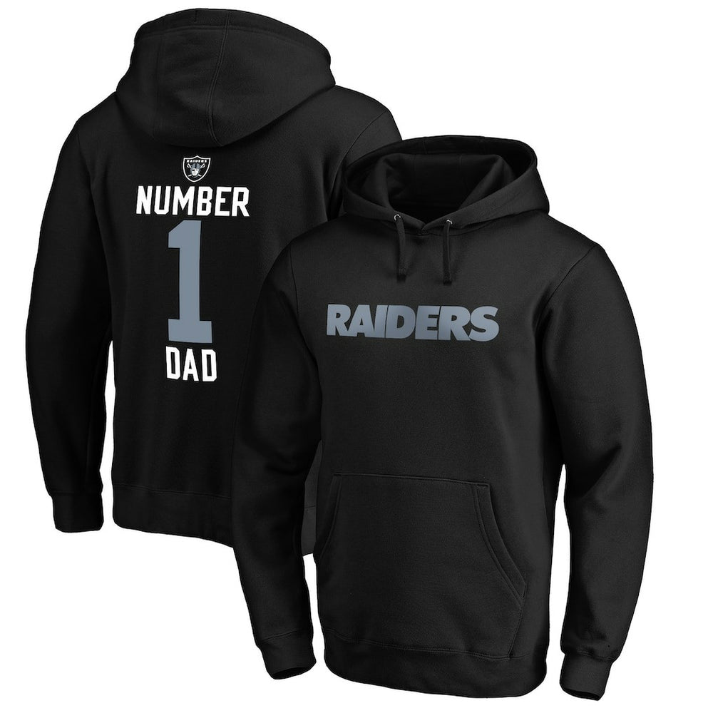 Las Vegas Raiders #1 Dad Pullover Hoodie - Black outlet