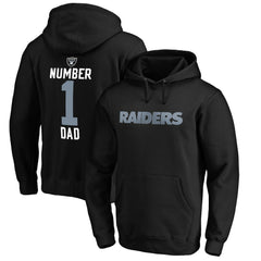 Las Vegas Raiders #1 Dad Pullover Hoodie - Black outlet