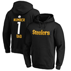 Pittsburgh Steelers #1 Dad Pullover Hoodie - Black cheap