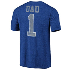 Toronto Maple Leafs Greatest Dad Tri-Blend T-Shirt Blue