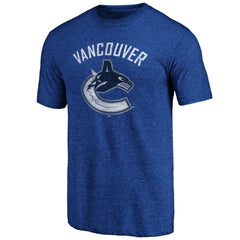 Vancouver Canucks Greatest Dad Tri-Blend T-Shirt Blue
