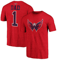 Washington Capitals Greatest Dad Tri-Blend T-Shirt Red