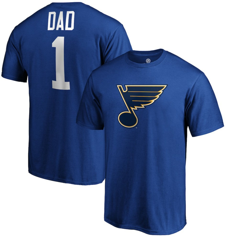 St. Louis Blues #1 Dad T-Shirt Blue