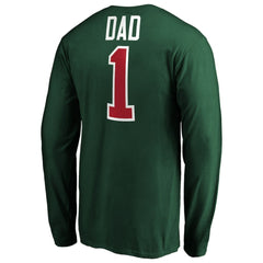 Minnesota Wild #1 Dad Long Sleeve T-Shirt Green