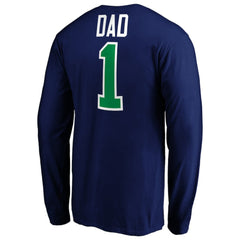 Vancouver Canucks #1 Dad Long Sleeve T-Shirt Blue