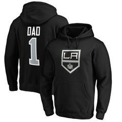Los Angeles Kings #1 Dad Pullover Hoodie Black