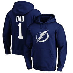 Tampa Bay Lightning #1 Dad Pullover Hoodie Blue