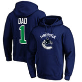 Vancouver Canucks #1 Dad Pullover Hoodie Blue