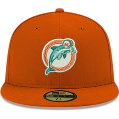 Miami Dolphins New Era Omaha Throwback 59FIFTY Fitted Hat - Orange online