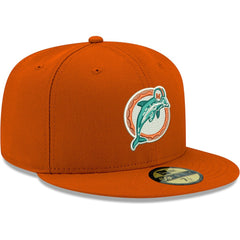 Miami Dolphins New Era Omaha Throwback 59FIFTY Fitted Hat - Orange online
