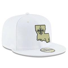 New Orleans Saints New Era Omaha Alternate Logo 59FIFTY Fitted Hat - White for sale