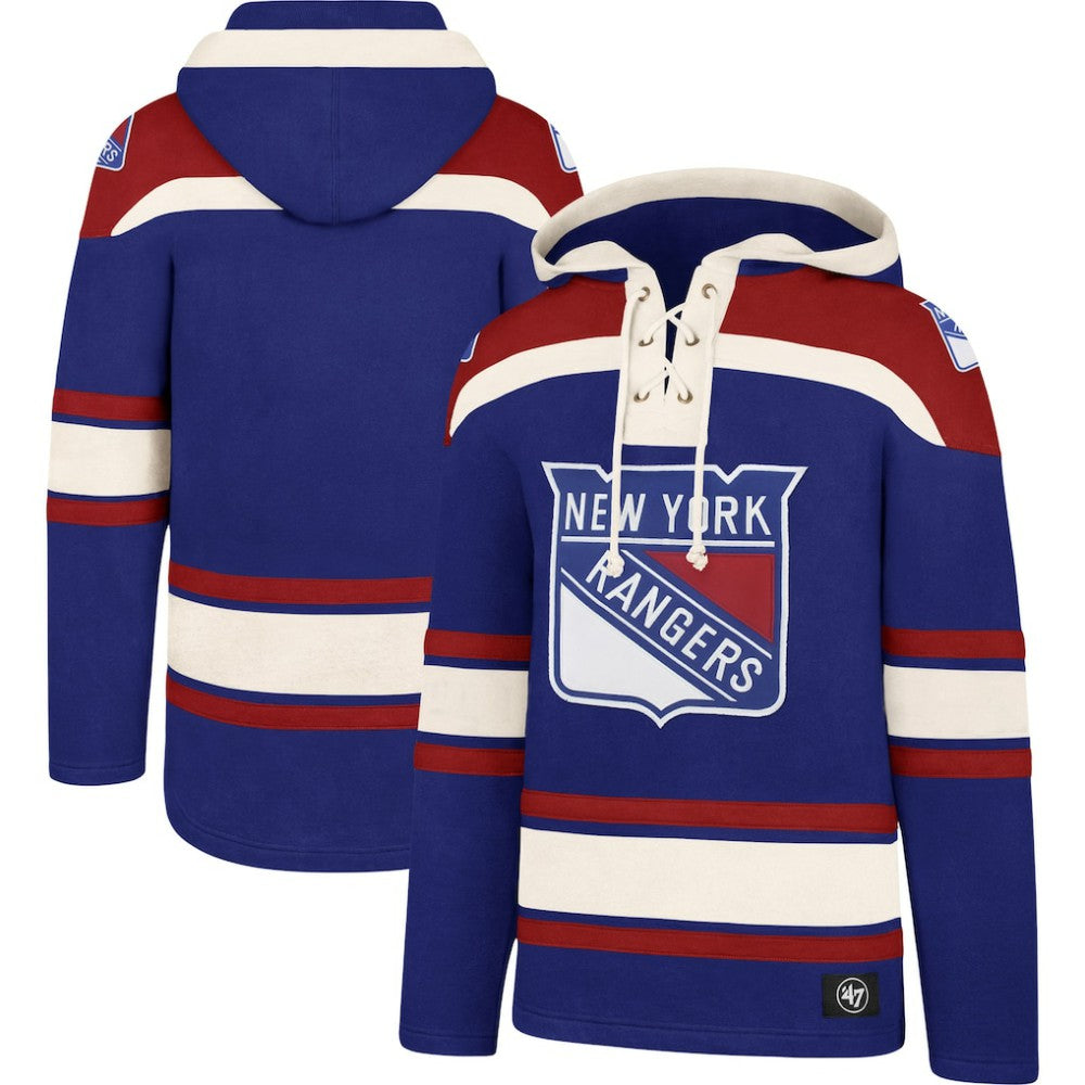 New York Rangers '47 Superior Lacer Hoodie Blue