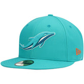 Miami Dolphins New Era Omaha 59FIFTY Fitted Hat - Aqua outlet