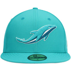 Miami Dolphins New Era Omaha 59FIFTY Fitted Hat - Aqua outlet