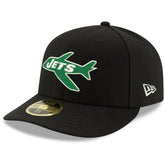New York Jets New Era Omaha Throwback Low Profile 59FIFTY Fitted Hat - Black discount