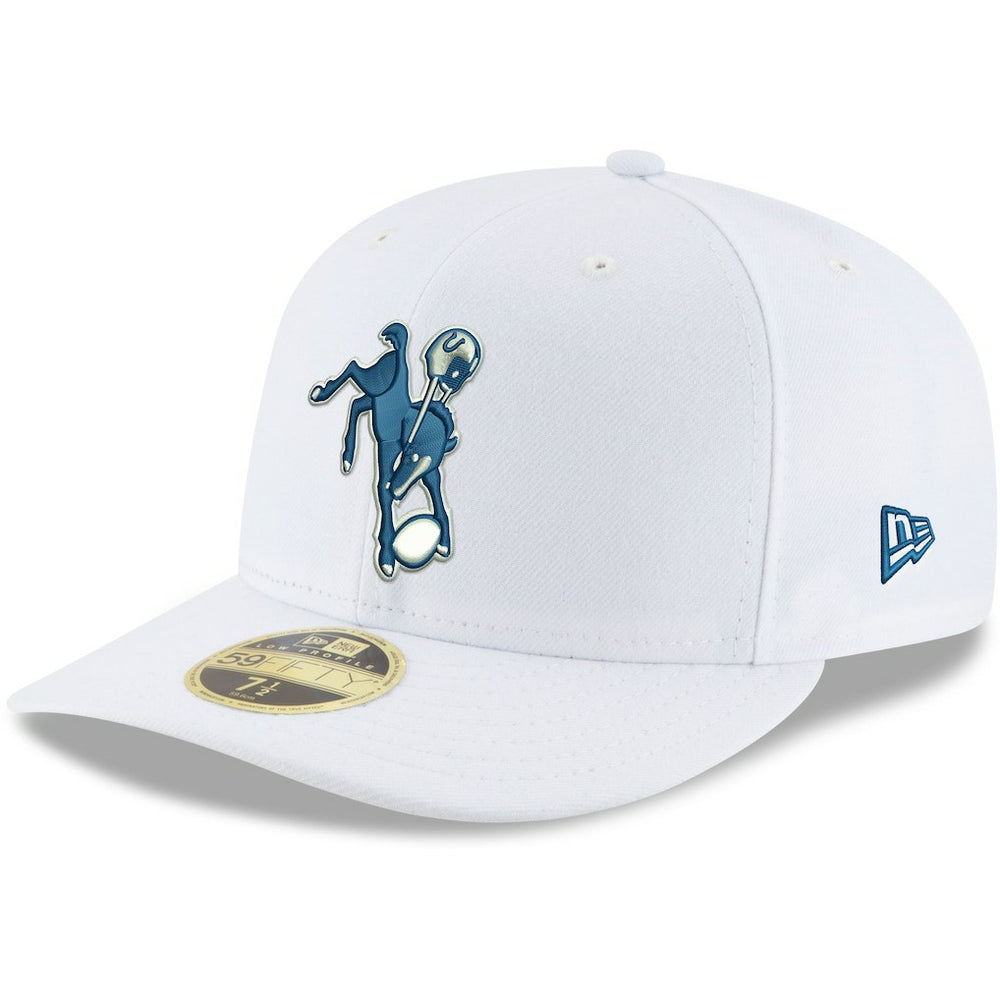 Indianapolis Colts New Era Omaha Low Profile 59FIFTY Fitted Hat - White on sale