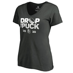 Vegas Golden Knights Women's Drop the Puck V-Neck T-Shirt Black