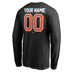 Baltimore Orioles Personalized Winning Streak Name & Number Long Sleeve T-Shirt - Black