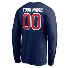 Boston Red Sox Personalized Winning Streak Name & Number Long Sleeve T-Shirt - Navy