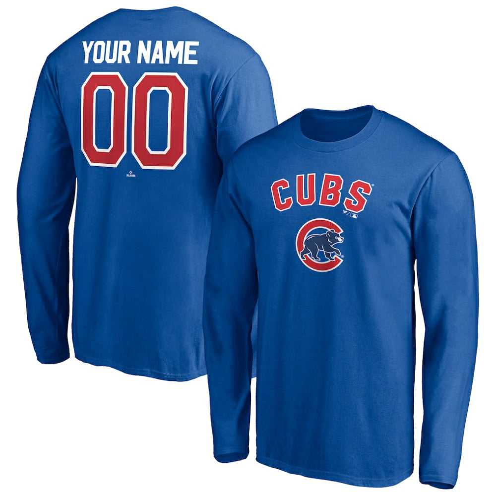 Chicago Cubs Personalized Winning Streak Name & Number Long Sleeve T-Shirt - Royal