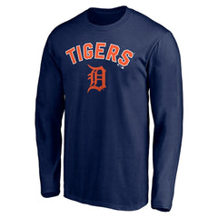 Detroit Tigers Personalized Winning Streak Name & Number Long Sleeve T-Shirt - Navy