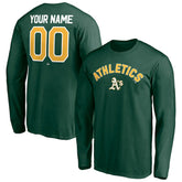 Athletics Personalized Winning Streak Name & Number Long Sleeve T-Shirt - Green