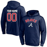 Atlanta Braves Personalized Winning Streak Name & Number Pullover Hoodie - Navy