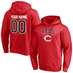 Cincinnati Reds Personalized Winning Streak Name & Number Pullover Hoodie - Red