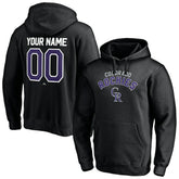 Colorado Rockies Personalized Winning Streak Name & Number Pullover Hoodie - Black