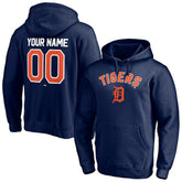 Detroit Tigers Personalized Winning Streak Name & Number Pullover Hoodie - Navy