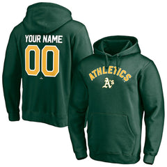 Athletics Personalized Winning Streak Name & Number Pullover Hoodie - Green