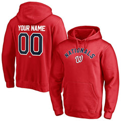 Washington Nationals Personalized Winning Streak Name & Number Pullover Hoodie - Red