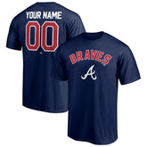 Atlanta Braves Personalized Team Winning Streak Name & Number T-Shirt - Navy