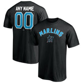 Miami Marlins Personalized Team Winning Streak Name & Number T-Shirt - Black