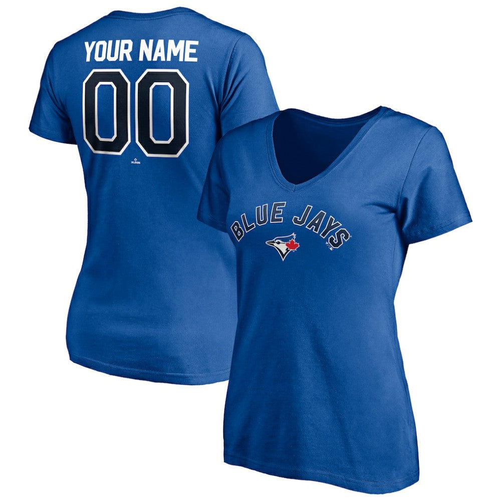 Toronto Blue Jays Women's Personalized Winning Streak Name & Number V-Neck T-Shirt - Royal