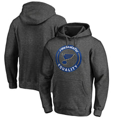 St. Louis Blues #WeSkateFor Pullover Hoodie Heather Gray