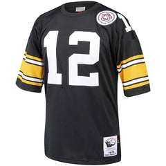 Terry Bradshaw Pittsburgh Steelers Authentic Throwback Retired Player Jersey - Black sale