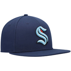 Seattle Kraken Fanatics Primary Logo Snapback Hat Deep Sea Blue