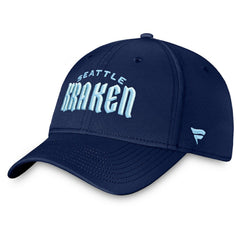 Seattle Kraken Fanatics Wordmark Flex Hat Deep Sea Blue