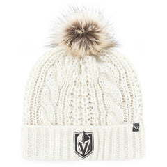 Vegas Golden Knights '47 Women's Logo Meeko Cuffed Knit Hat with Pom White