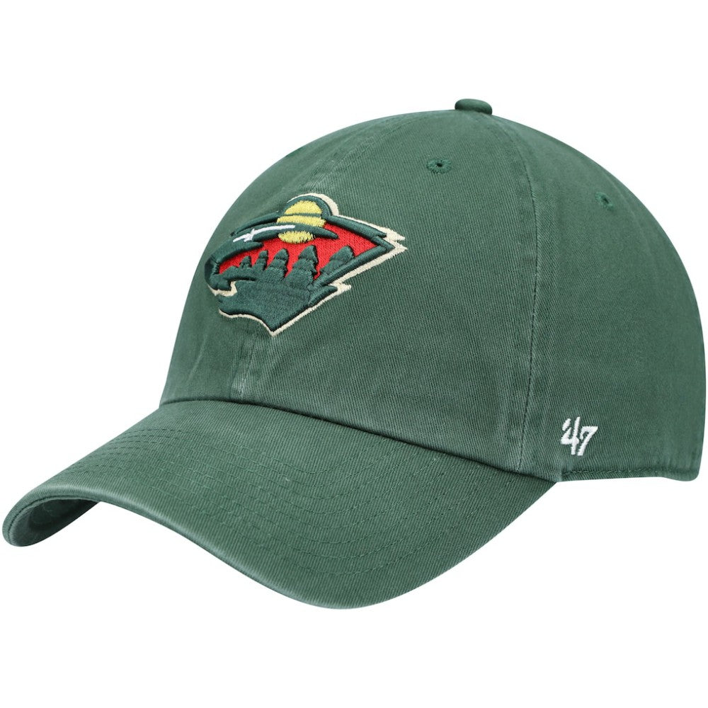 Minnesota Wild '47 Team Clean Up Adjustable Hat Green