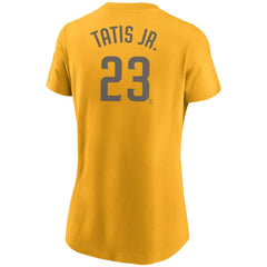 Fernando Tatís Jr. San Diego Padres Women's Name & Number T-Shirt - Gold | Nike
