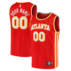 Atlanta Hawks Fast Break Replica Custom Jersey - Icon Edition - Red | Fanatics for sale